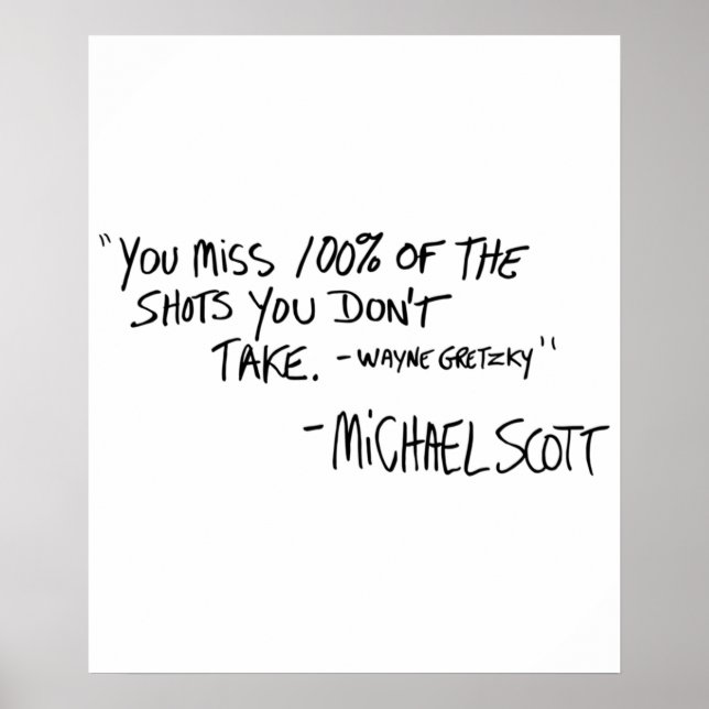 Poster Vous manquez 100 des chaussures que vous ne prenez (Devant)