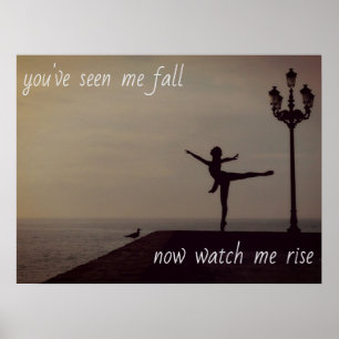 Poster Vous m'avez vu Automne ballerine inspirationnelle