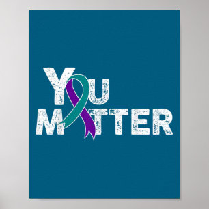 Poster Vous Mois de prévention du suicide Ruban Violet Sa