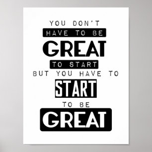 Poster vous n'avez pas besoin d'être génial pour commence