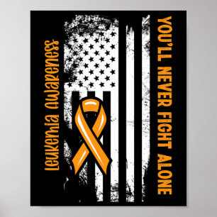 Poster Vous ne combattrez jamais seul Cancer du sang Leuc