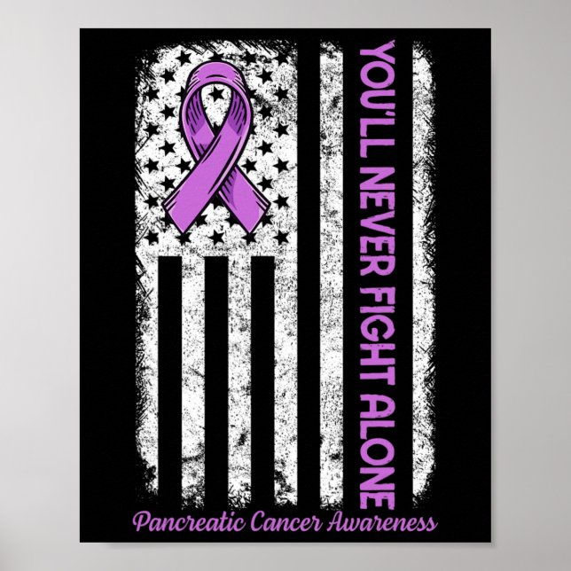Poster Vous ne lutterez jamais seul contre le cancer panc (Devant)