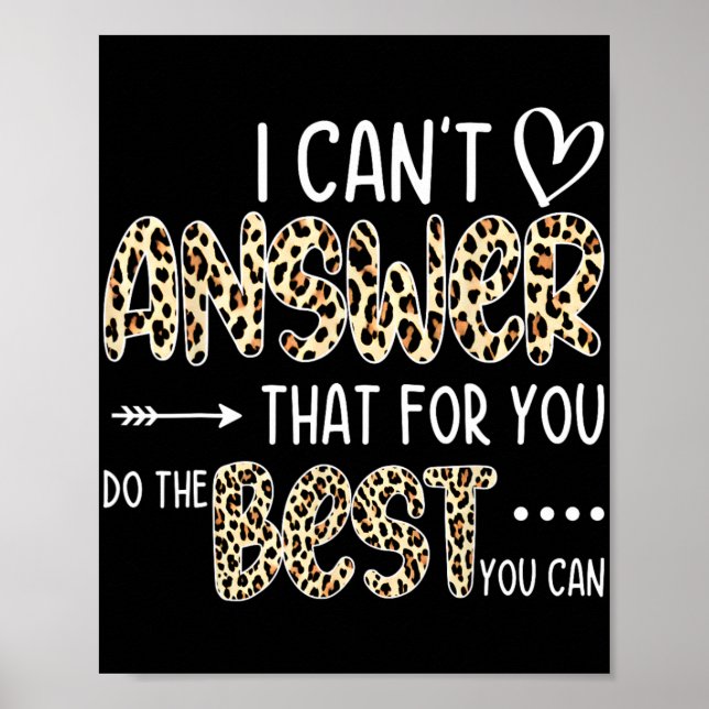 Poster Vous ne pouvez pas répondre que pour vous faire le (Devant)