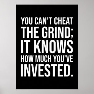 Poster Vous ne pouvez pas tricher La Grind - Motivationne