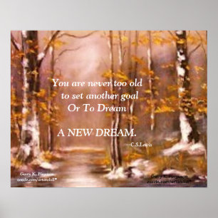 POSTER VOUS N'ÊTES JAMAIS TROP VIEUX IMPRIMER C.S.LEWIS