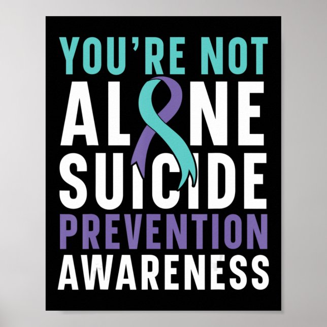 Poster Vous n'êtes pas la seule prévention du suicide de  (Devant)