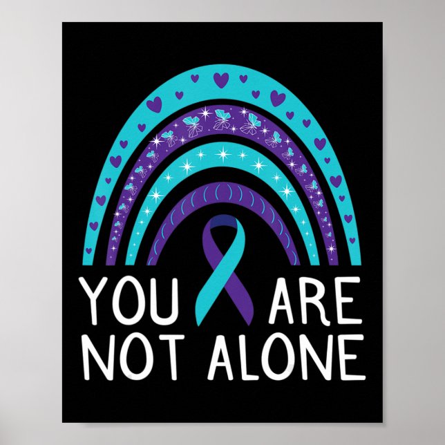 Poster Vous N'Êtes Pas Le Seul Suicide Sensibilisation Sa (Devant)