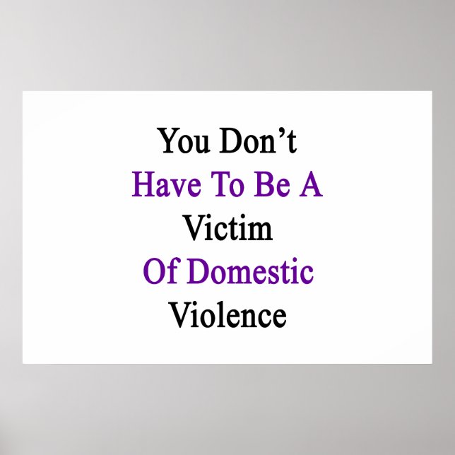 Poster Vous n'êtes pas obligé d'être victime de violence  (Devant)