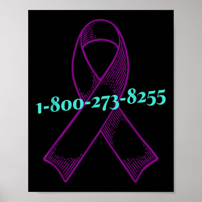 Poster Vous N'Êtes Pas Seul, Sensibilisation Au Suicide (Devant)