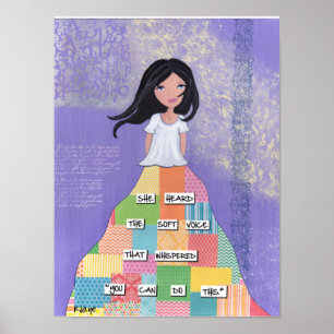 Poster Vous pouvez le faire - Art pour les filles et les