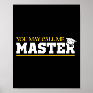 Poster Vous Pouvez M'Appeler Master 2025 Masters Diplôme