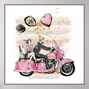 Poster Vous Rock Mon Monde Sublimation de motocyclette