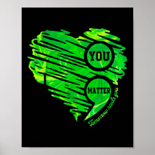 Poster Vous Semicolon Coeur Santé mentale Sensibilisation
