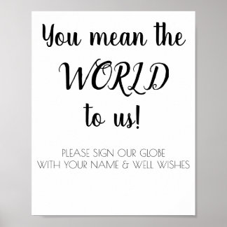 Poster Vous voulez dire le monde pour nous. Ouvrez une se