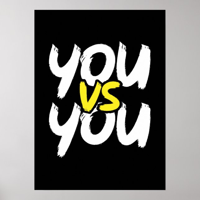 Poster Vous vs Vous - Gym, Hustère, Succès, Motivation (Devant)