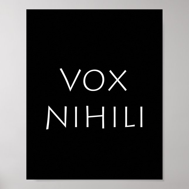 Poster Vox nihili (Devant)