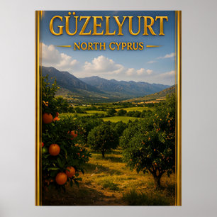 Poster Voyage à Guzelyurt Chypre du Nord, pays des agrume