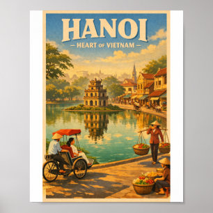 Poster voyage à hà nội viet nam 2026