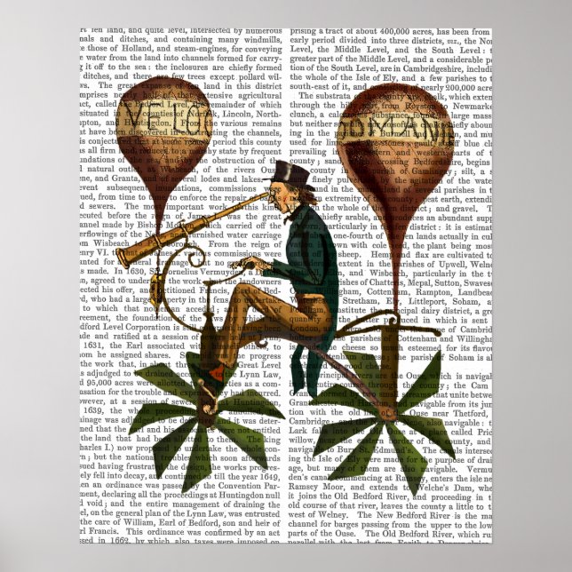 Poster Voyage A La Lune Hot Air Balloon (Devant)