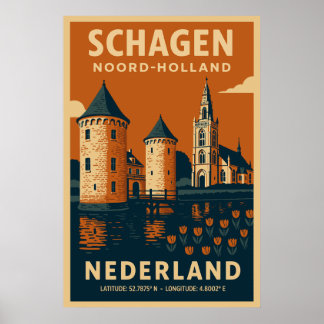 Poster Voyage à Schagen, Noord Holland - Pays-Bas