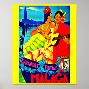 Poster Voyage Art-Malaga d'Affiche-Cru