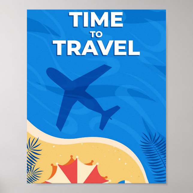 Poster Voyage Art Time To Travellers (Devant)