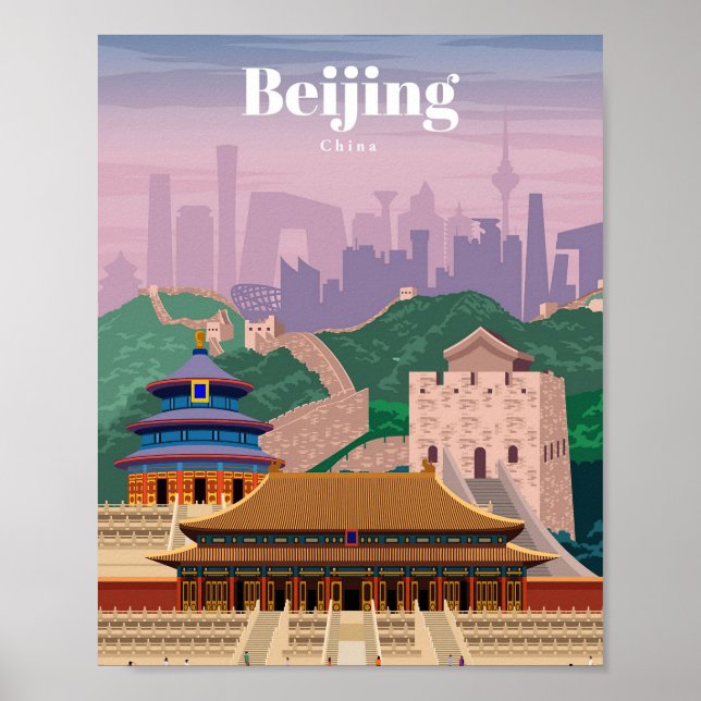 Poster Voyage Art Voyage Pékin Chine (Devant)