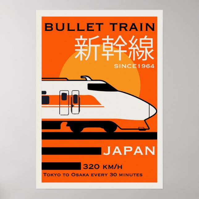 Poster Voyage au Japon Tours Shinkansen (Devant)