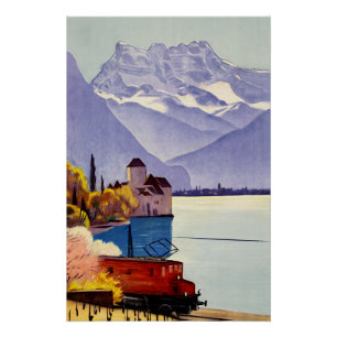 Poster Voyage au lac Léman