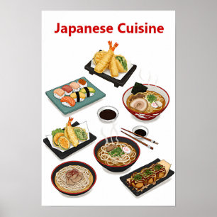 Poster Voyage culinaire à travers la cuisine japonaise