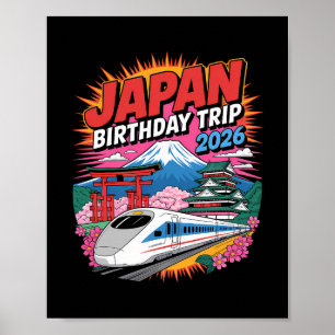 Poster Voyage d'anniversaire au Japon 2026 Tokyo Osaka Ce