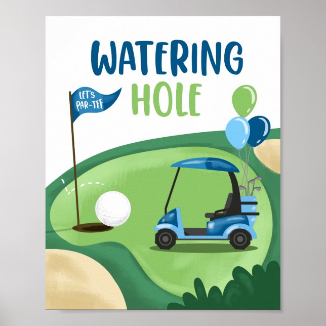 Poster Voyage d'anniversaire du golf de Hole Park-Tee Boy (Devant)
