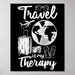 Poster Voyage de camping itinérant Voyager est mon