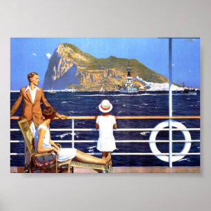 Poster Voyage de croisière d'océan de mer au cru du