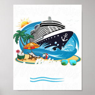 Poster Voyage de croisière Vacation Famille Correspondanc
