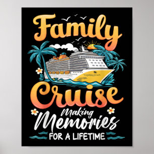 Poster Voyage de croisière Vacation Famille Correspondanc