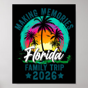 Poster Voyage de famille en Floride été 2026 vacances fam