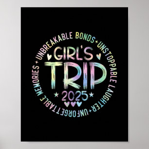 Poster Voyage de filles 2025 Week-end féminin Vacances T-