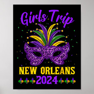 Poster Voyage de filles Nouvelle-Orléans 2024 Mardi Gras