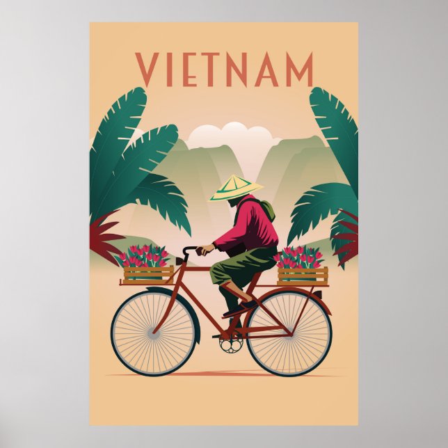 Poster Voyage de l'affiche de voyage du Vietnam (Devant)