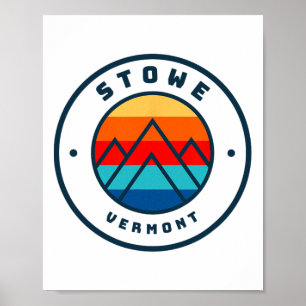 Poster Voyage de ski familial à Stowe Vermont Ski Snowboa