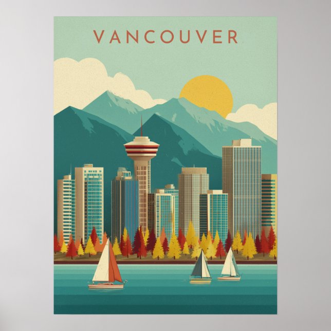 Poster Voyage de Vancouver moderne (Devant)