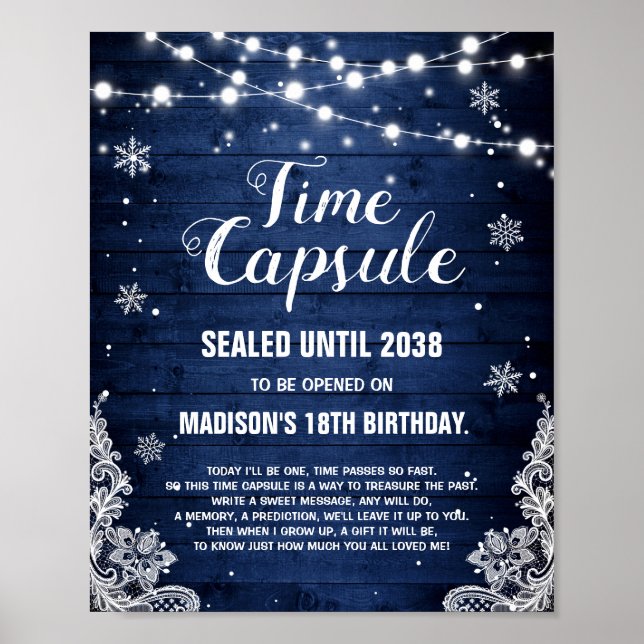 Poster Voyage d'hiver ONE derland Rustic Time Capsule (Devant)