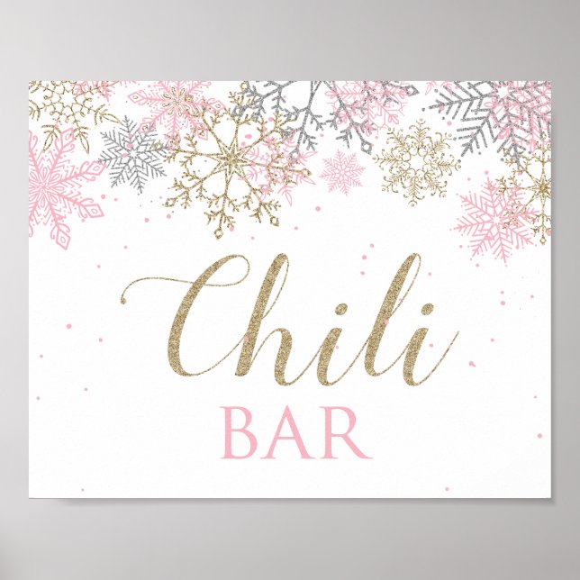 Poster Voyage d'hiver Wonderland Anniversaire Chili Bar (Devant)
