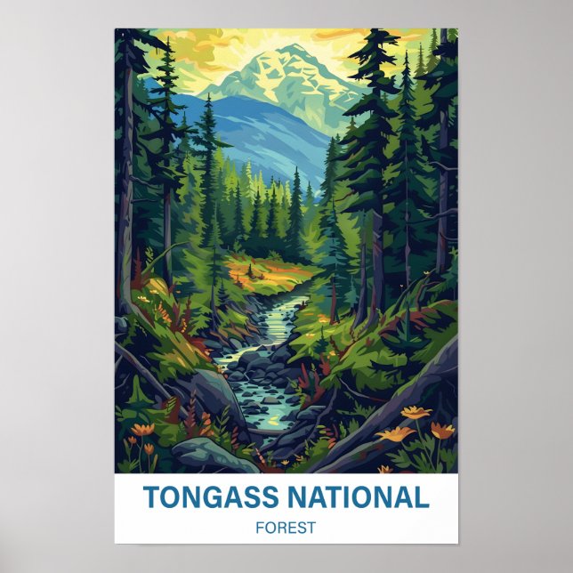Poster Voyage d'illustration de la forêt nationale de Ton (Devant)