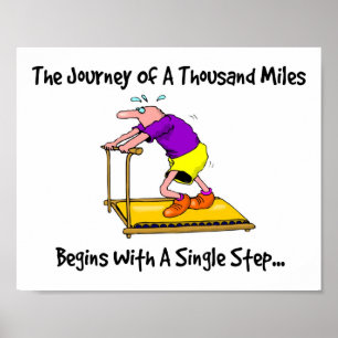 Poster Voyage D'Un Mille Mille Milles - Exercice Motivati