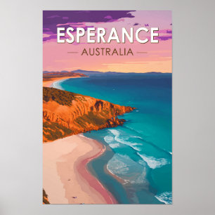Poster Voyage en Australie Esperance Art Vintage