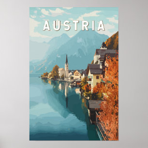 Poster Voyage en Autriche Art Vintage