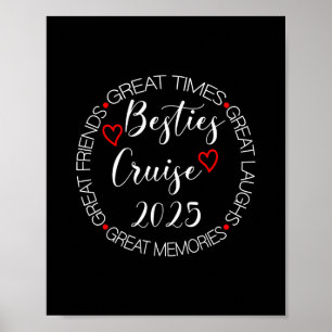 Poster Voyage en croisière des meilleures amies 2025 Vaca