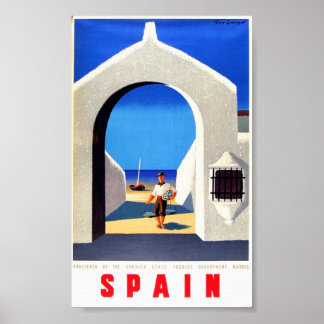 Poster Voyage En Espagne - Pêcheur